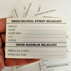 KARTON MENŞEİ ETİKETLİK (60X90MM) Karton Etiket Fiyat Etiketi Ürün Etiketi Raf Etiketi Bilgilendirme için Etiket