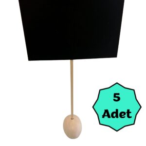 KARA TAHTA (11cm x 7cm) SAPLAMALI ÇİZGİSİZ Silinebilir Dekoratif Etiket ve Etiketlik PVC Siyah Etiket