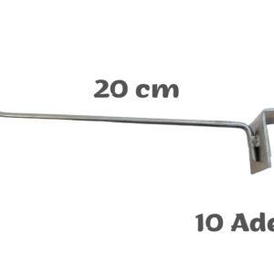 P.G 20X40 PROFİLE GEÇEN TEL ASKI 20CM ÇİNKO (10 Adet) Ürün Asma Çubukları, Demir Askı Çubuğu, Tel Askılık Ürün Asma Aparatı