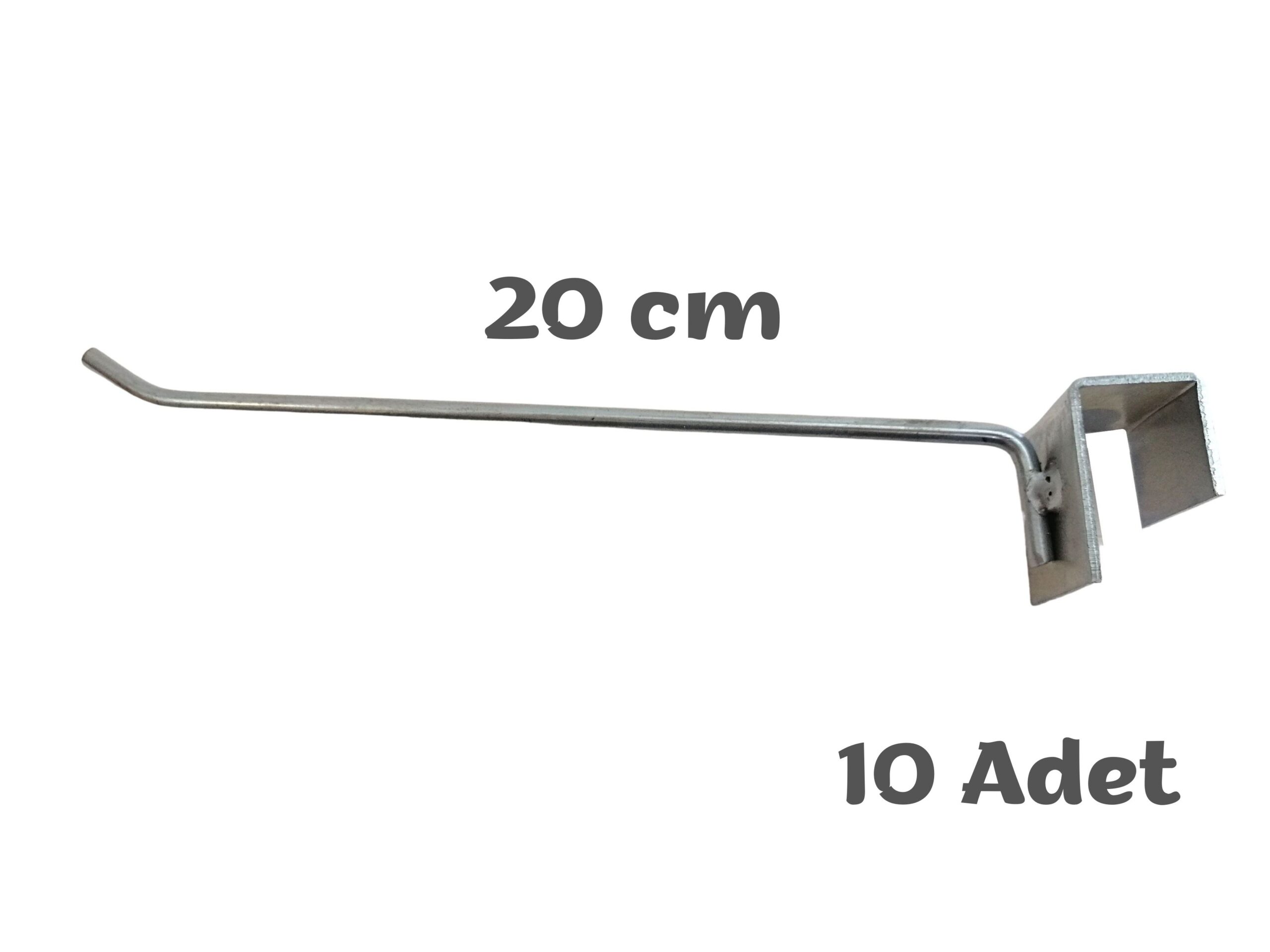 P.G 20X40 PROFİLE GEÇEN TEL ASKI 20CM ÇİNKO (10 Adet) Ürün Asma Çubukları, Demir Askı Çubuğu, Tel Askılık Ürün Asma Aparatı