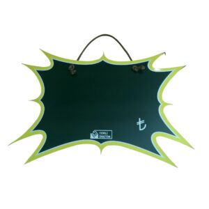 KARA TAHTA 'EKO' YILDIZ (17cm x 25cm) Silinebilir Dekoratif Etiket ve Etiketlik PVC Siyah Etiket