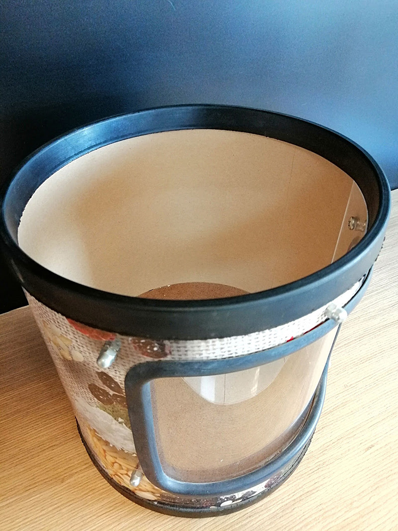 BİDON BAHARAT TAM PENCERELİ ÇAP 25CM H:25CM (Kapak Dahil Değildir) Özel Bidon Kraft Malzeme Nefes Alabilen Teşhir Depolama Baharat Kovası Bidonu - Görsel 3