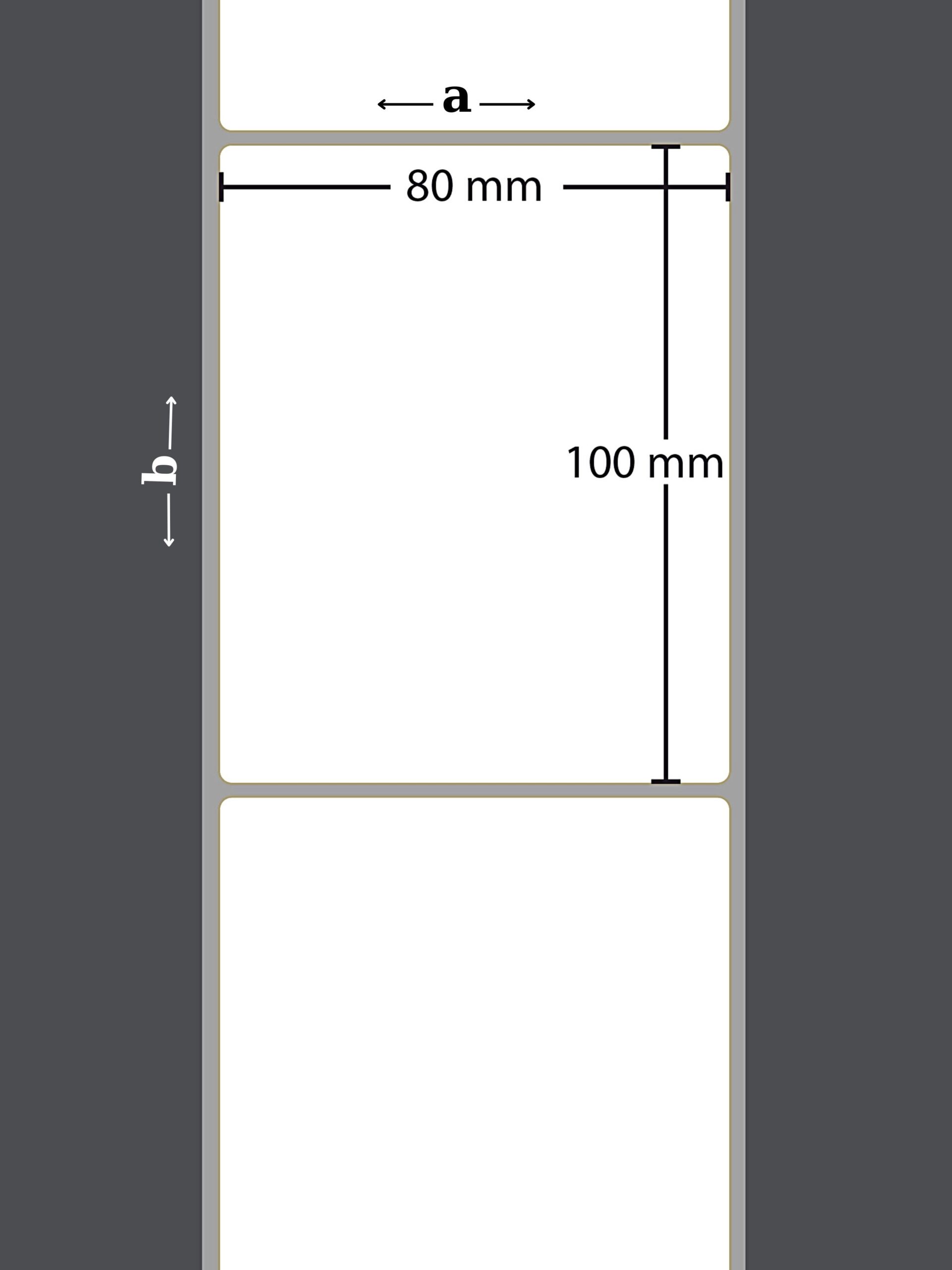 100X80 TERMAL YAPIŞKANLI ETİKET (500LÜ) / Termal Raf Etiketi, Termal Barkod Etiketi Fiyat Etiketi Raf Etiketi - Görsel 2