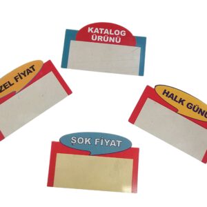 KULAKÇIK KAMPANYA ETİKETLERİ Raf Önü İkaz Etiketi Fiyat Etiketliği Uyarı Etiketi Bilgilendirme Etiketi