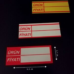 PLASTİK SİLİNEBİLİR RAF ETİKETİ 100X38