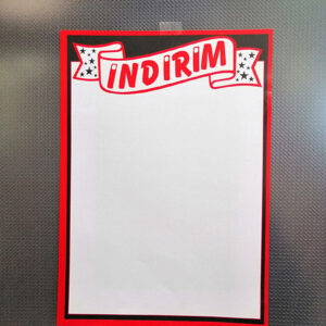 İNDİRİM BASKILI A4 ETİKET ADET Poster Etiket Kağıt Etiket A4 Boyutunda İndirim Etiketi Satış Etiketi Karton Kağıt Etiket