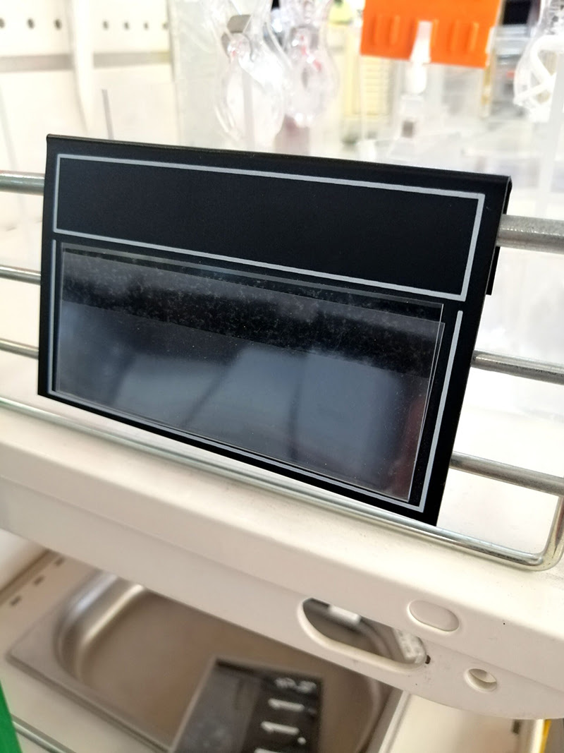 KARA TAHTA GEÇMELİ- PVCLİ (11,5cm x 6,5cm) Silinebilir Dekoratif Etiket ve Etiketlik PVC Siyah Etiket
