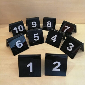 MASA NO 50X50MM (10 LU PAKET) SİYAH-BEYAZ (289) Masa Numaraları, Pleksi Numeratörler, Çift Taraflı Numaralar, Pleksi Numara Takımı