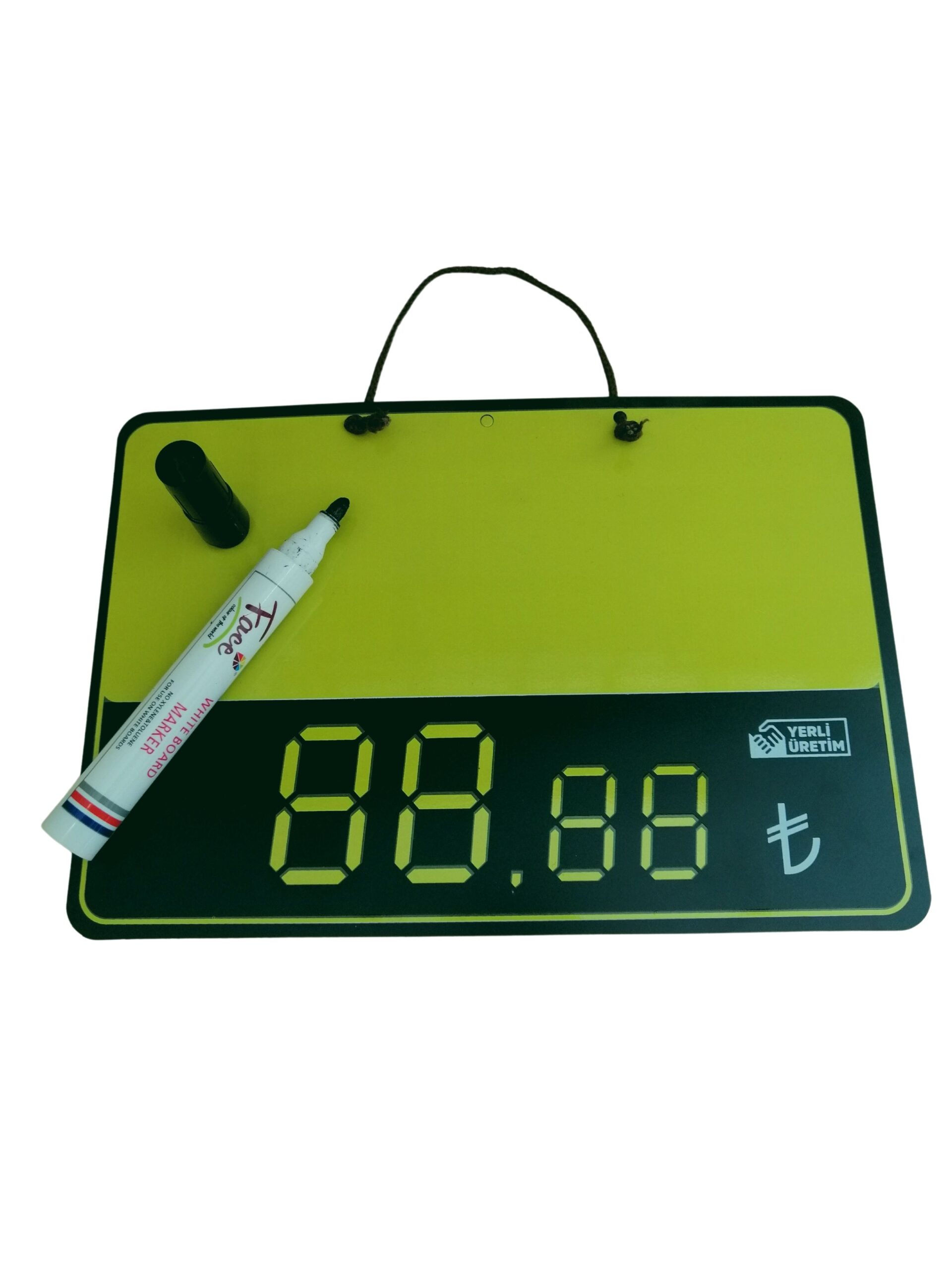 KARA TAHTA ‘EKO’ DİGİTAL (17cm x 25xm) Silinebilir Dekoratif Etiket ve Etiketlik PVC Siyah Etiket - Görsel 2