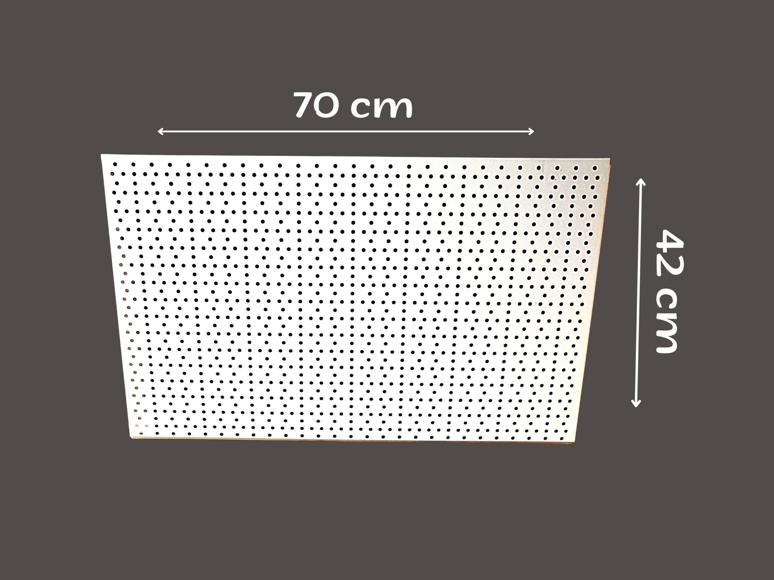 PANO DELİKLİ 42X70CM Ürün Tel Askılar Asmak için Pano, Tel Askı Delikleri için Plaka, Tel Askı Tezgahı Delikli Tezgah - Görsel 2