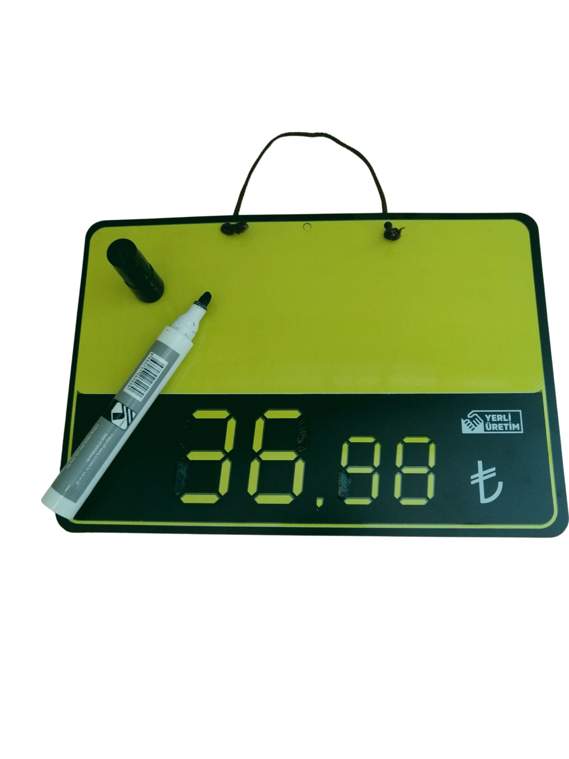KARA TAHTA ‘EKO’ DİGİTAL (17cm x 25xm) Silinebilir Dekoratif Etiket ve Etiketlik PVC Siyah Etiket - Görsel 3