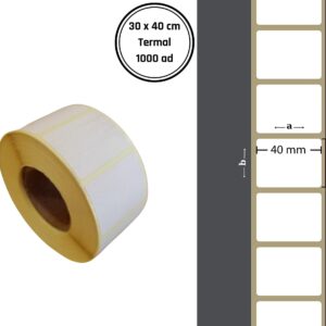 30X40 TERMAL YAPIŞKANLI Barkod ETİKET(1000 Lİ) Fiyat Etiketi Raf Etiketi