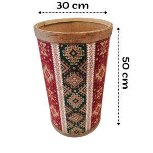 AHŞAP BİDON Bakliyat Kovası 30XH:50 KİLİM-ÇUVAL Bakliyat Saklama Teşhir Bidonu