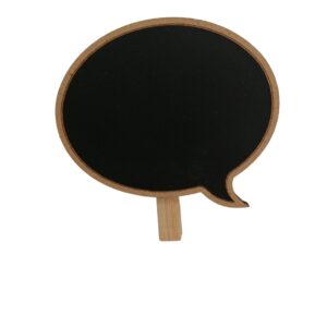 KARA TAHTA (10cm x 8cm) BALON MANDALLI Silinebilir Dekoratif Etiket ve Etiketlik PVC Siyah Etiket