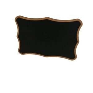 KARA TAHTA (11cm x H:7cm) ARKA DESTEKLİ Silinebilir Dekoratif Etiket ve Etiketlik PVC Siyah Etiket