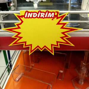 YILDIZ GEÇME İNDİRİM ETİKETİ yıldız şeklinde fiyat etiketi, indirim yazılı yıldız etiket, indirim baskılı fiyat etiketi