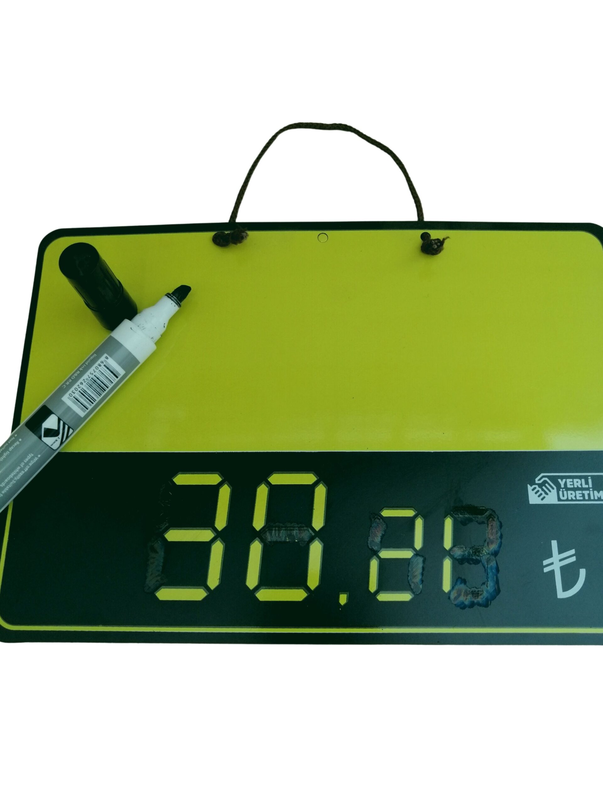 KARA TAHTA ‘EKO’ DİGİTAL (17cm x 25xm) Silinebilir Dekoratif Etiket ve Etiketlik PVC Siyah Etiket - Görsel 5