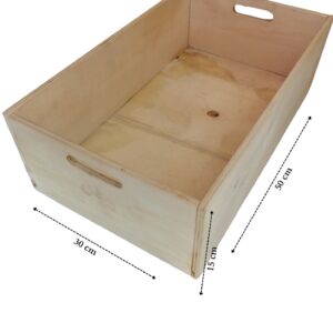 AHŞAP KASA 30X50XH:15CM Ahşap Organizer Kutu Düzenleyici Toparlayıcı Kasa