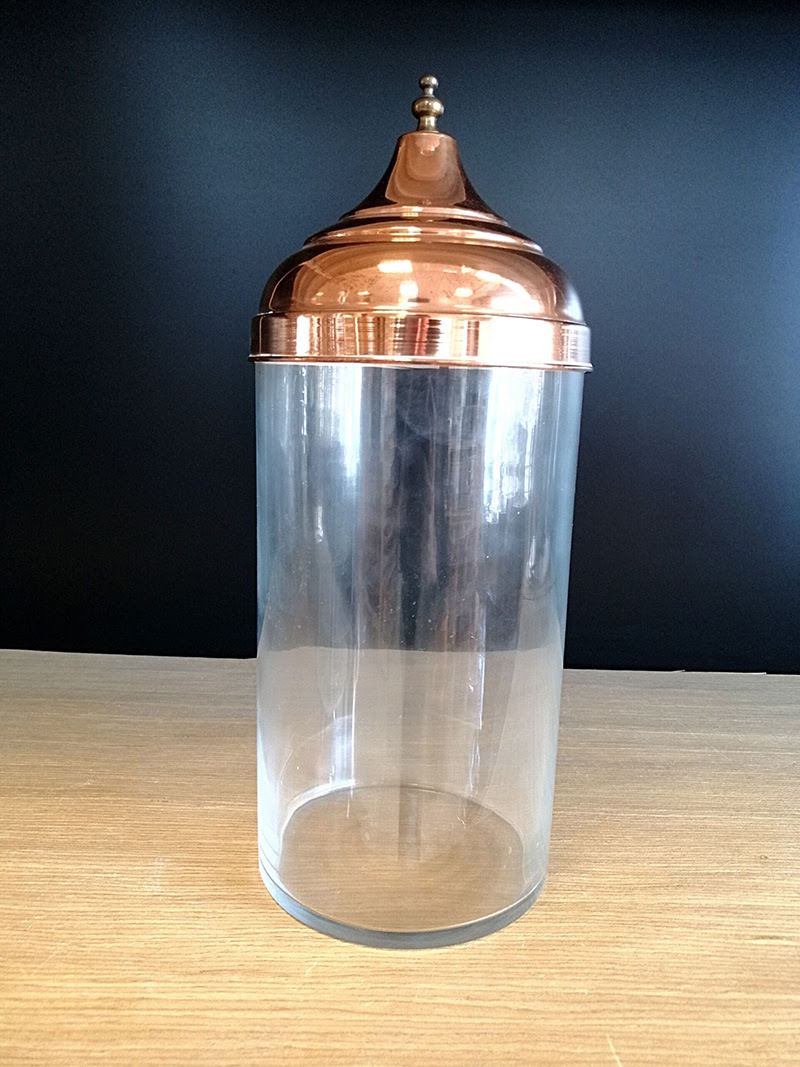KV CAM KAVANOZ + METAL KAPAK ÇAP:14CM H:25CM 3,5LT Cam Kavanoz Cam Teşhir Ürünü Pirinç Sarı Kapak Cam Teşhir Ekipmanı Jüt ip Aksesuar
