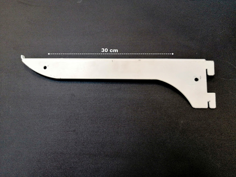 ETEKLİ KONSOL 30 CM BEYAZ Ayarlanabilir Raf Ayağı Profil için Dişli Raf Ayağı