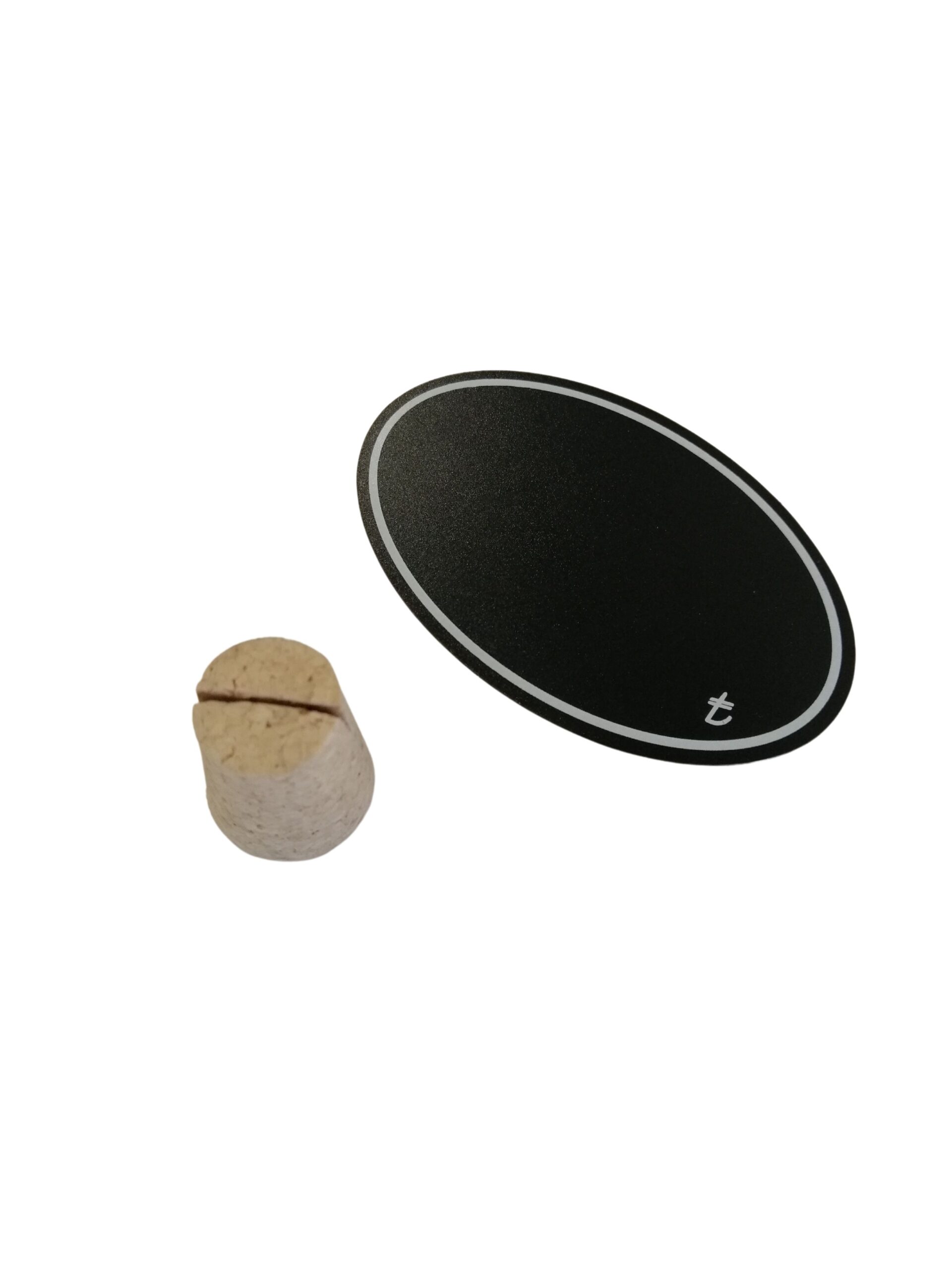 MANTAR AYAKLI KARA TAHTA OVAL FİYAT ETİKETLİĞİ (9cm x H:8,5cm) PVC Siyah Dekoratif Etiket Silinebilir Siyah Raf Etiketi Ürün Fiyat Etiketi - Görsel 2