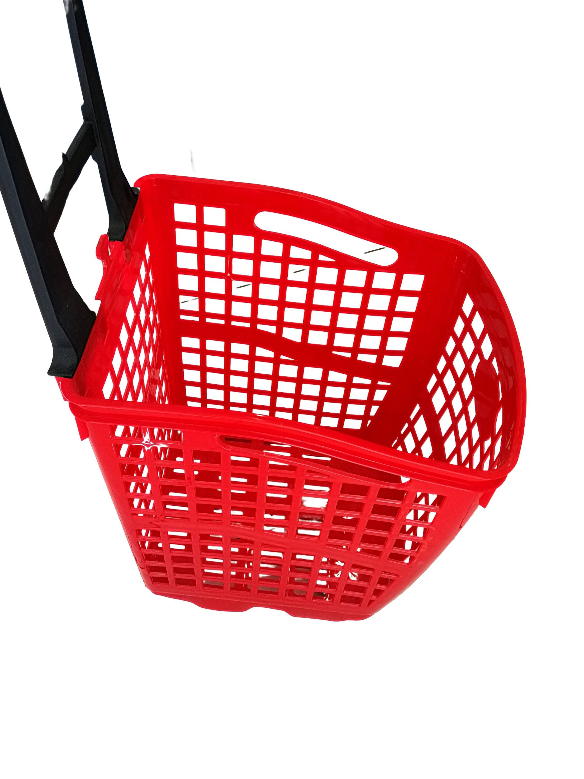 ALIŞVERİŞ SEPETİ 70 LT Mağaza Alışveriş Arabası Sepeti 4 Tekerlekli Saplı Plastik Market Arabası