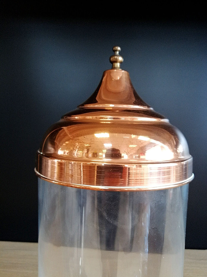 KV CAM KAVANOZ + METAL KAPAK ÇAP:14CM H:25CM 3,5LT Cam Kavanoz Cam Teşhir Ürünü Pirinç Sarı Kapak Cam Teşhir Ekipmanı Jüt ip Aksesuar - Görsel 2