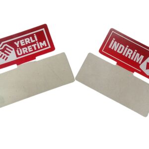KULAKÇIK ‘YERLİ ÜRETİM VE İNDİRİM’ Raf Önü İkaz Etiketi Fiyat Etiketliği Uyarı Etiketi Bilgilendirme Etiketi