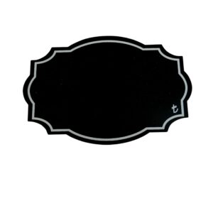 KARA TAHTA (12cm x H:8cm) BULUT 1647 Silinebilir Dekoratif Etiket ve Etiketlik PVC Siyah Etiket