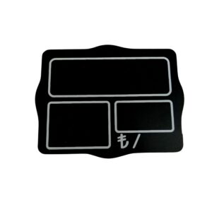 KARA TAHTA 'EKO' 1009 KIVRIMLI 3 HANELİ Silinebilir Dekoratif Etiket ve Etiketlik PVC Siyah Etiket