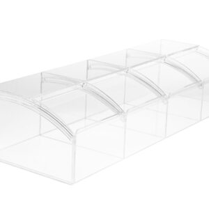 EKSTREM KUTU SET 5 GÖZ 90X30XH:20CM Şeffaf Pleksi Ürün Teşhir Kutusu Termoplast Sunum Kutusu Kuruyemiş Kurumeyve Teşhir Kutusu