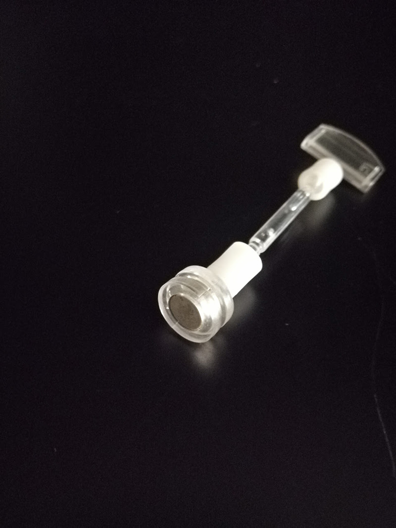 ŞEFFAF MIKNATISLI KÜÇÜK OVAL 50MM ÇUBUKLU ETİKETLİK mıknatıslı etiket tutucu, mıknatıslı fiyat etiketliği, mıknatıslı fiyat etiketi tutma aparatı - Görsel 2