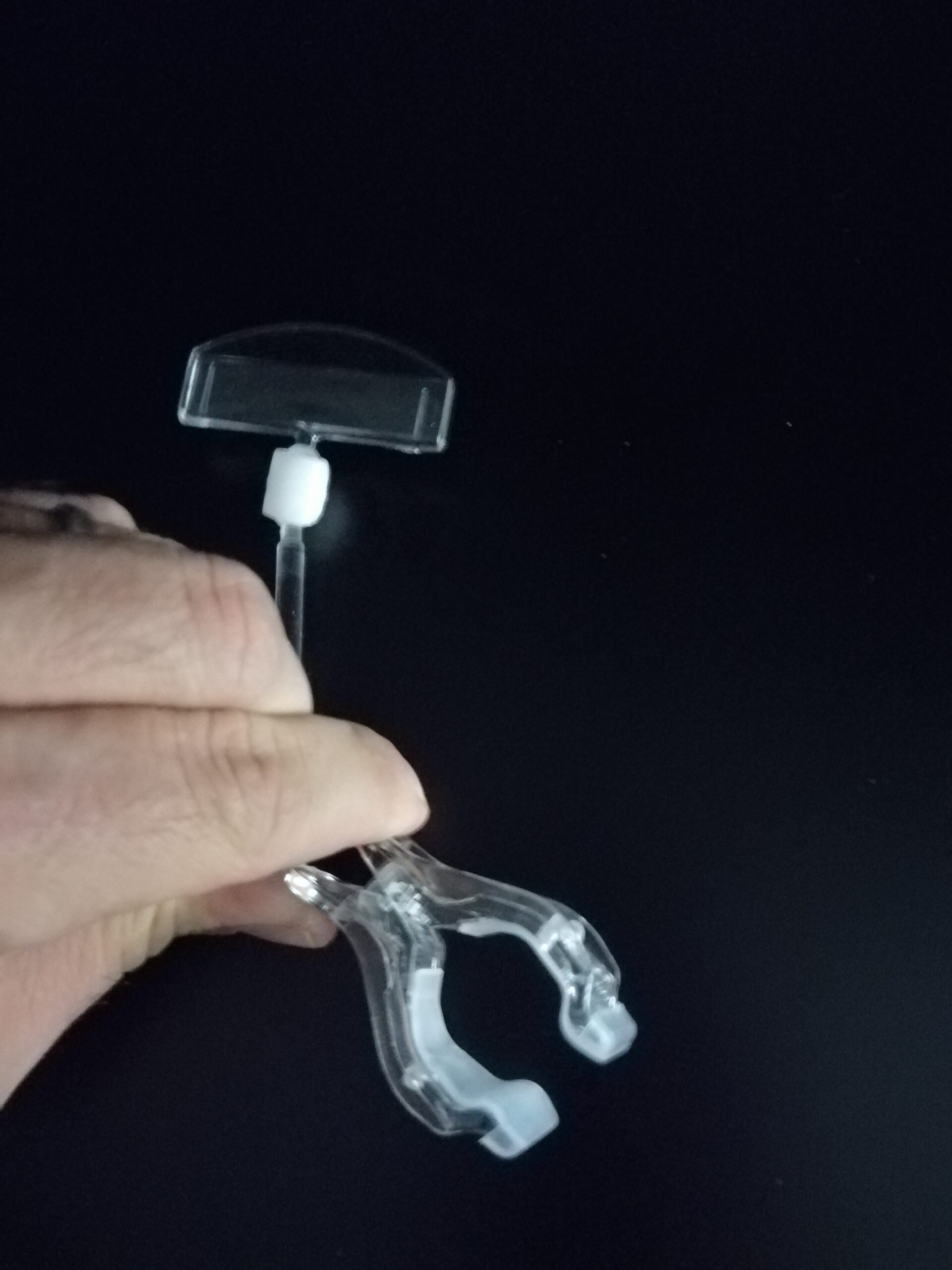ŞEFFAF BÜYÜK MANDAL BÜYÜK OVAL 50MM ÇUBUKLU ETİKETLİK mandallı fiyat etiketi tutucu, mandallı fiyat etiketliği, mandallı etiket tutucu - Görsel 3