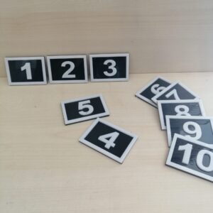 PEÇETELİK NO 7x5CM (10 LU PAKET) SİYAH-BEYAZ (77-10) Masa Numaraları Peçetelik Numaraları Yapışkanlı Sayılar Pleksi Numeratör Yapışkanlı Sayılar
