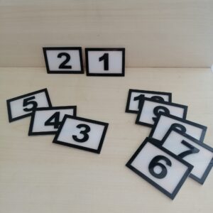 PEÇETELİK NO 7x5CM (10 LU PAKET) BEYAZ-SİYAH (78-10) Masa Numaraları Peçetelik Numaraları Yapışkanlı Sayılar Pleksi Numeratör Yapışkanlı Sayılar