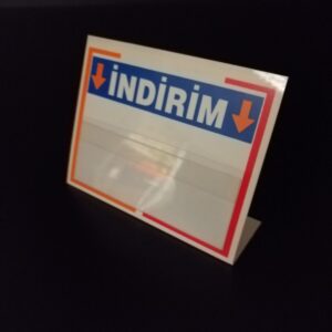 PLASTİK İNDİRİM ETİKETİ AYAKLI (PVCLİ)