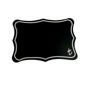 KARA TAHTA (10cm x H:7cm) KIVRIMLI 1645 Silinebilir Dekoratif Etiket ve Etiketlik PVC Siyah Etiket