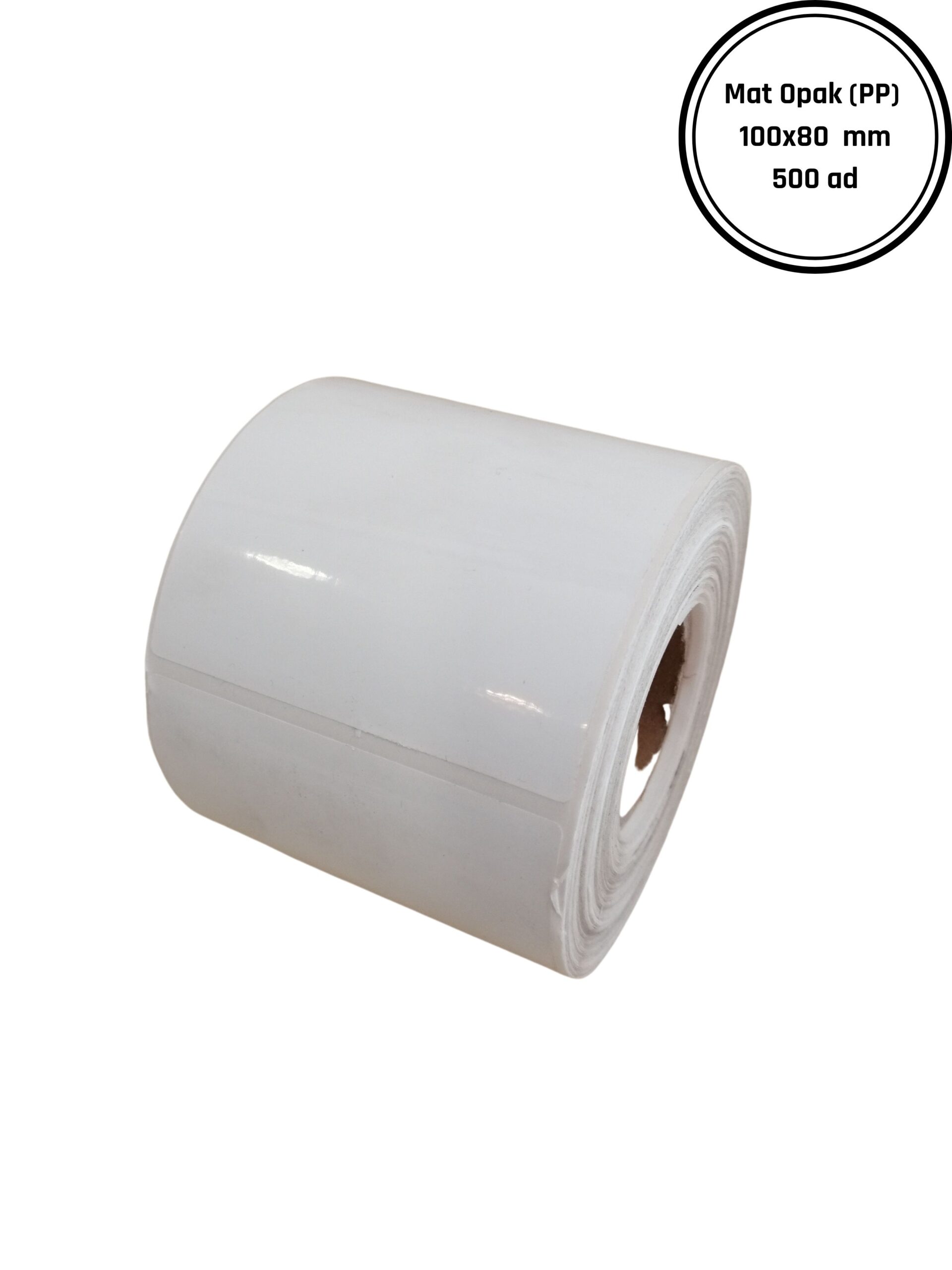 100x80 POLİPLEN (PP) YAPIŞKANLI ETİKET (500 LÜ) / Plastik Etiket