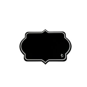 KARA TAHTA (10cm x H:7cm) MİHRACE Silinebilir Dekoratif Etiket ve Etiketlik PVC Siyah Etiket