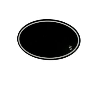 KARA TAHTA (9cm x H:6cm) OVAL 1641 Silinebilir Dekoratif Etiket ve Etiketlik PVC Siyah Etiket