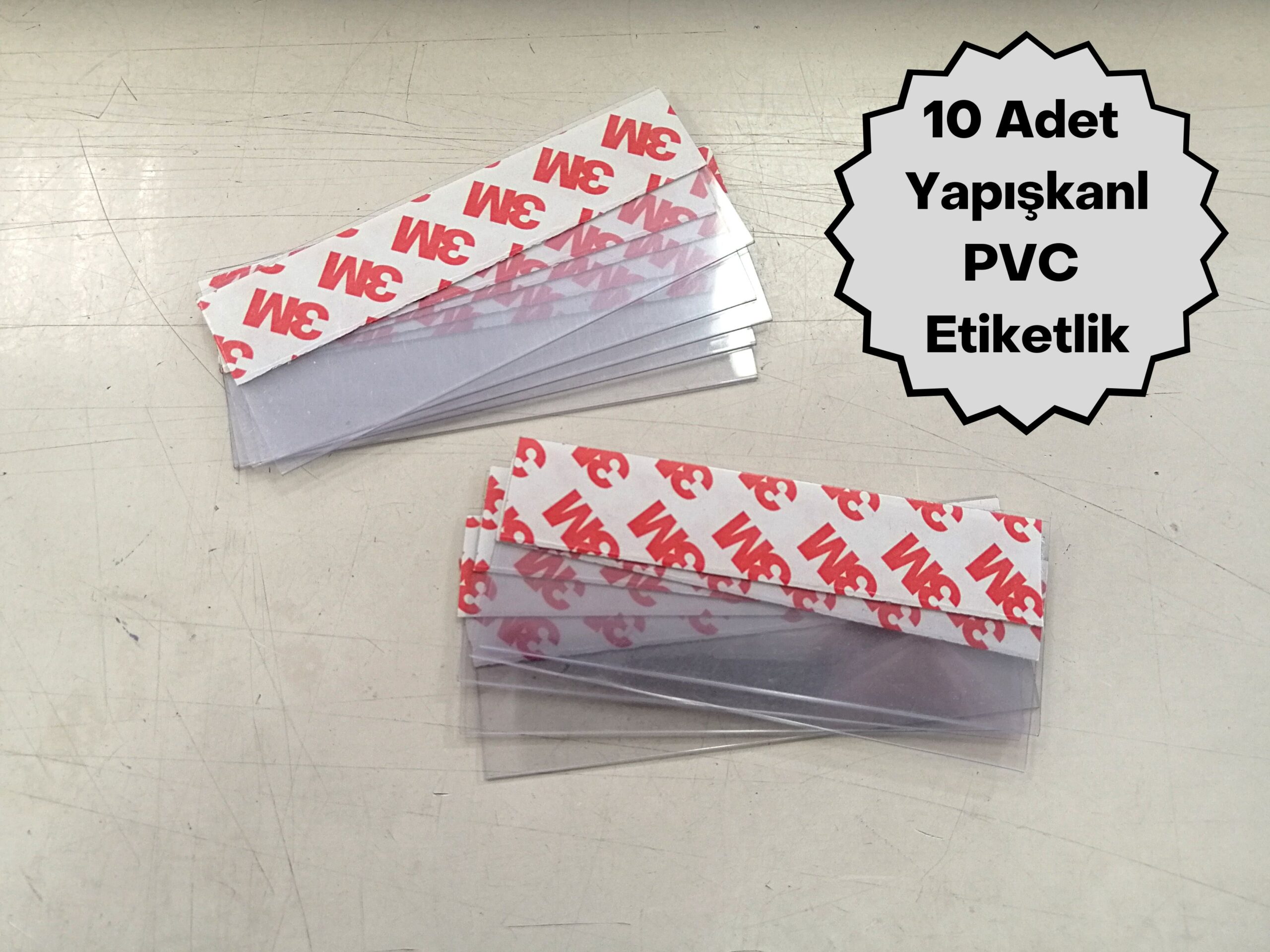 PVC YAPIŞKANLI ETİKETLİK 10 ADET 100X38MM pvc yapışkanlı etiketlik, yapışkanlı etiket tutucu, pvc etiket tutucu - Görsel 10