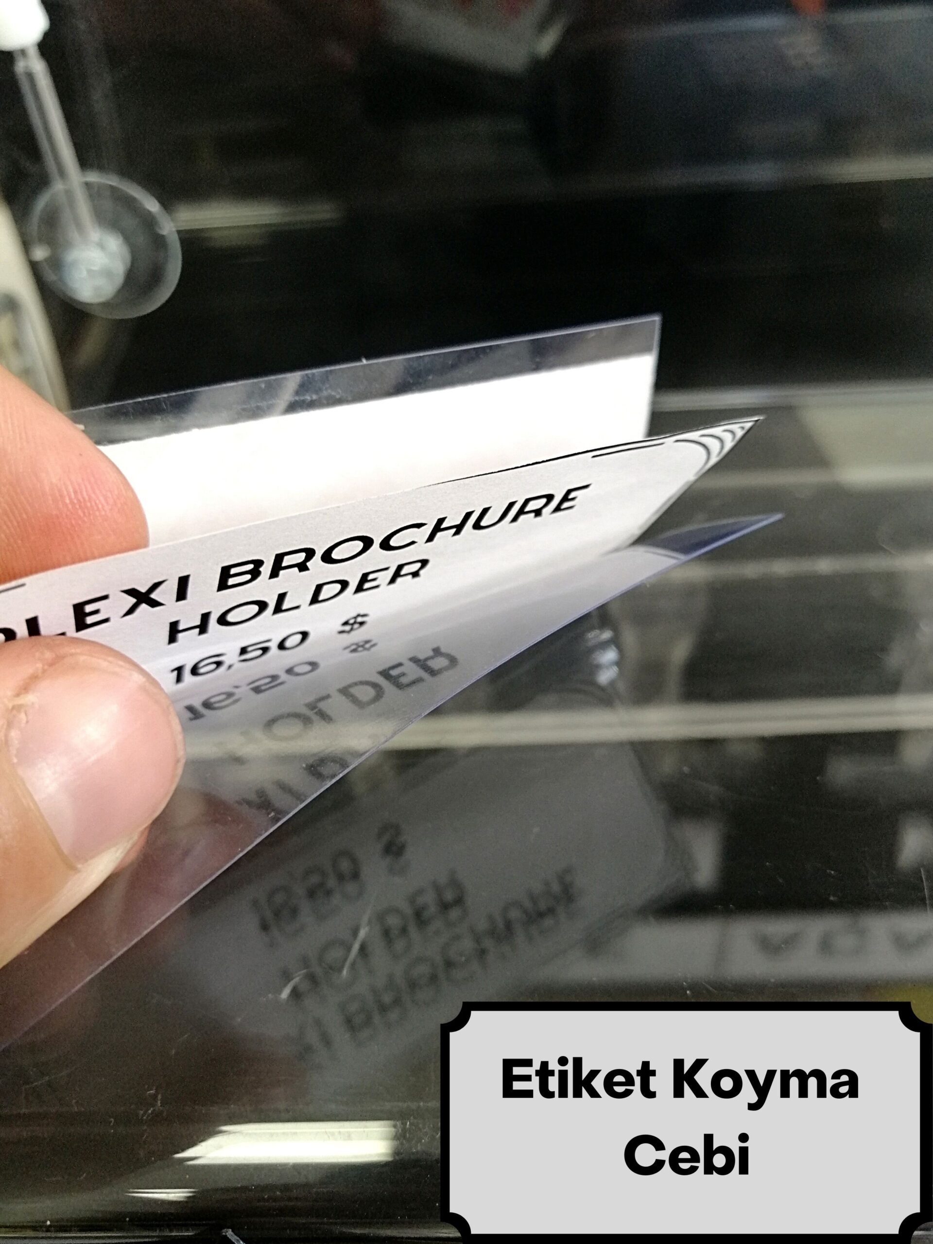 PVC YAPIŞKANLI ETİKETLİK 10 ADET 100X38MM pvc yapışkanlı etiketlik, yapışkanlı etiket tutucu, pvc etiket tutucu - Görsel 5