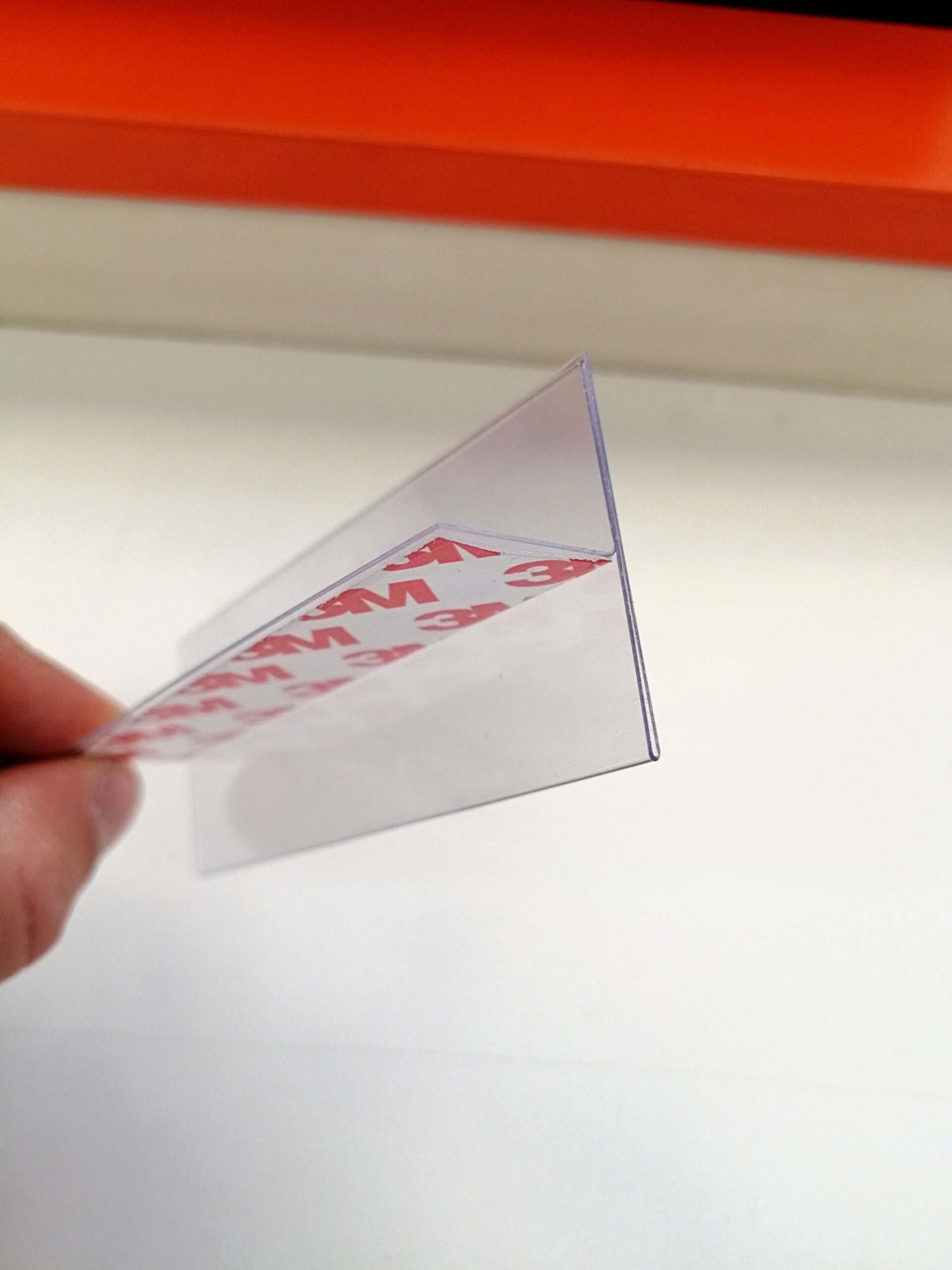 Raf Önü Dik Yapışkanlı PVC Etiketlik Şeffaf Etiket Cebi, Fiyat Etiketi Ürün Etiketliği Raf Etiket - Görsel 7